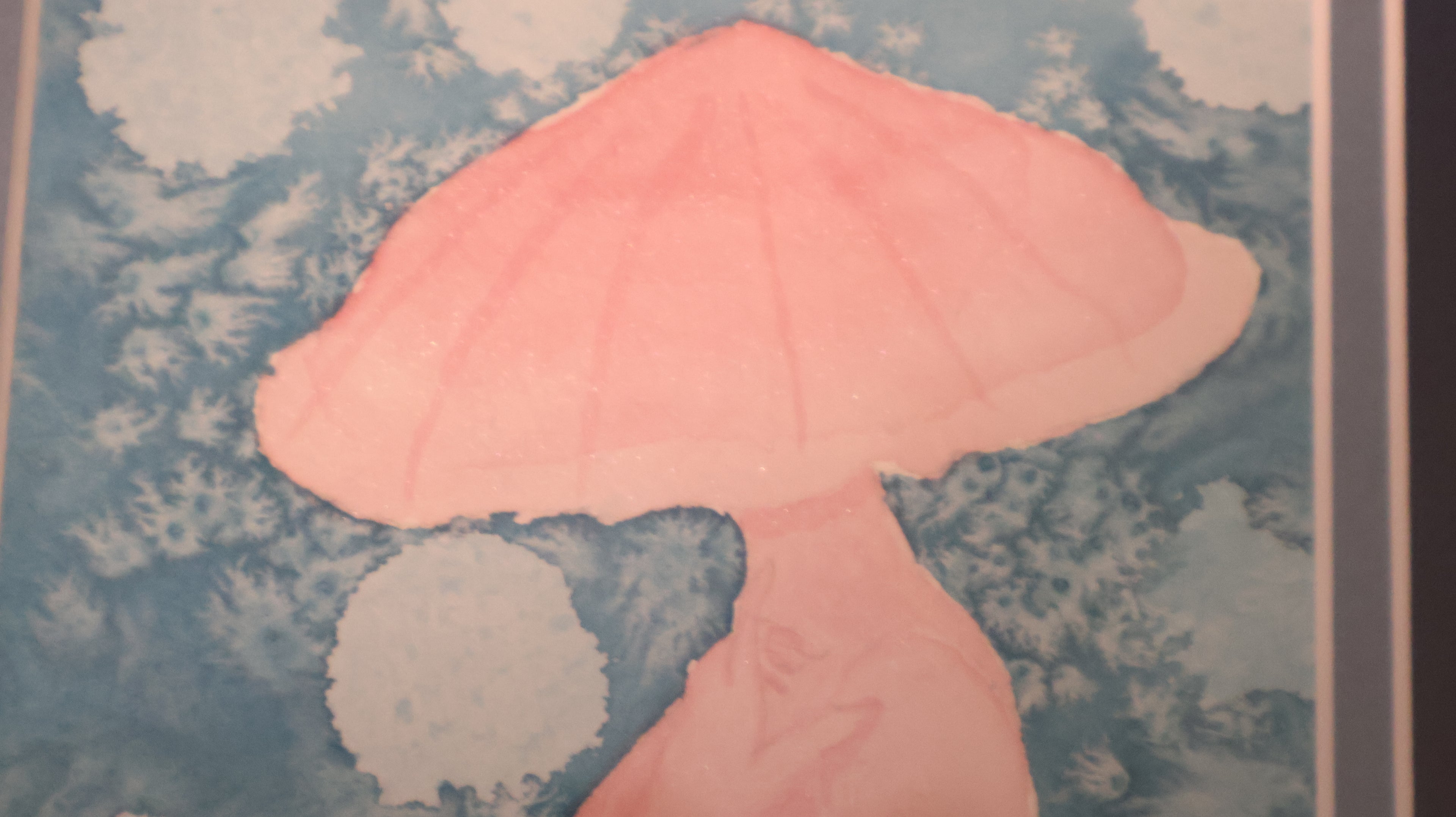 Pink Cap Lady original watercolor painting 5x7 matted and framed to 8x10